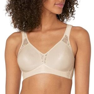 Playtex Women's 18 Hr ComfortFlex Wire-Free Bra Light Beige Size 42C NWOT